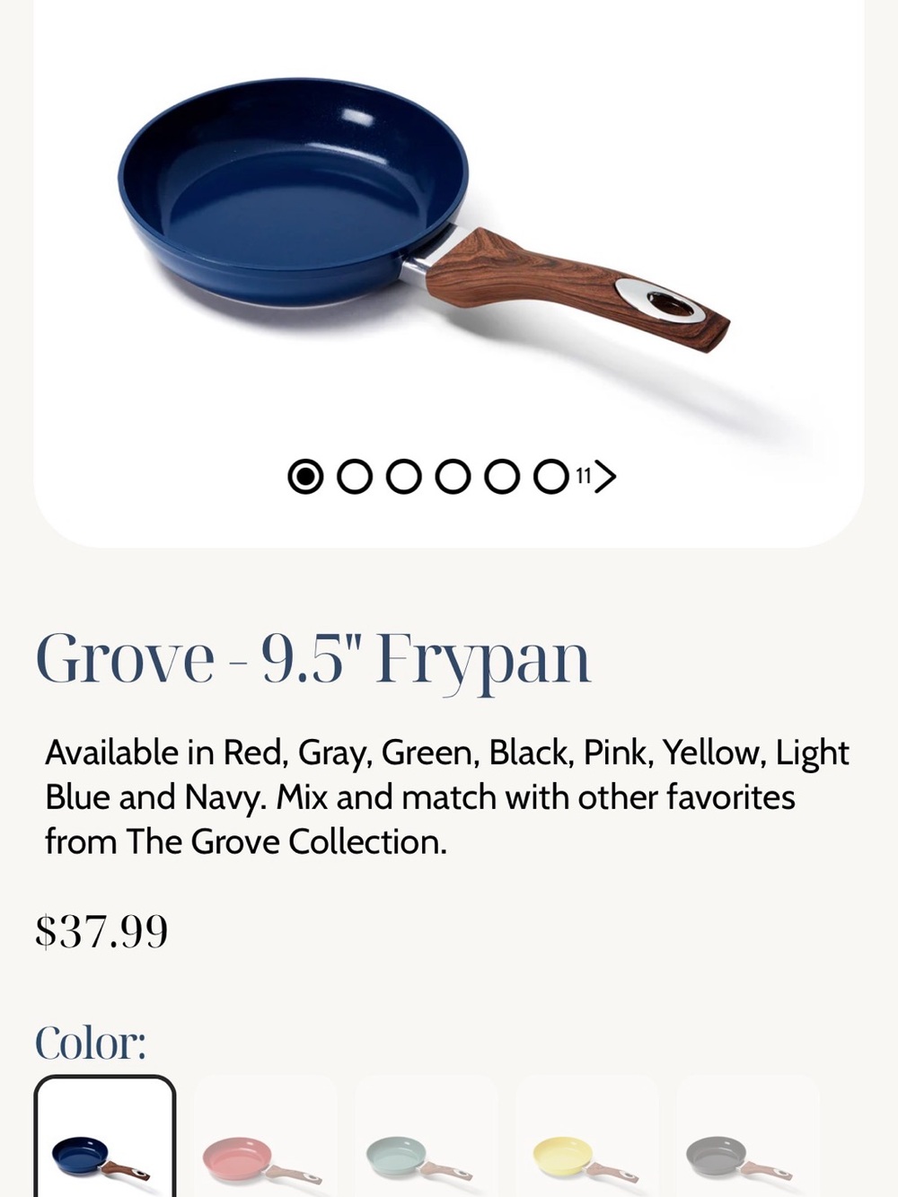 PHANTOM CHEF | Grove 9.5" Frypan - Navy